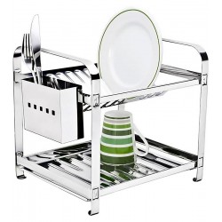 Escorredor de Pratos 12 Unidades de Aço Inox